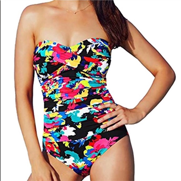 anne cole bandeau one piece swimsuit